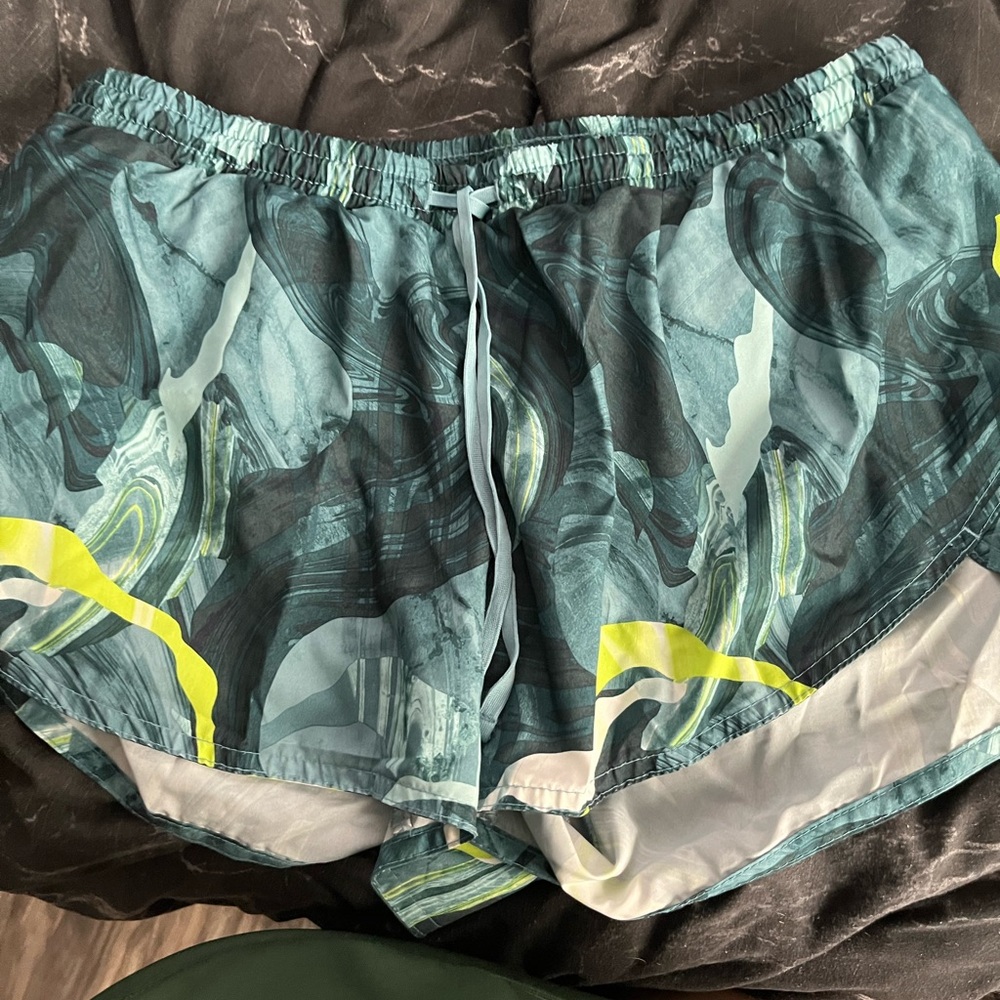Abstract Patterned Athletic Shorts